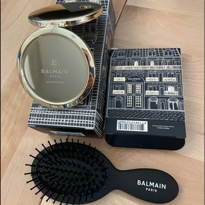 Balmain Paris compact mirror and travel wet brush